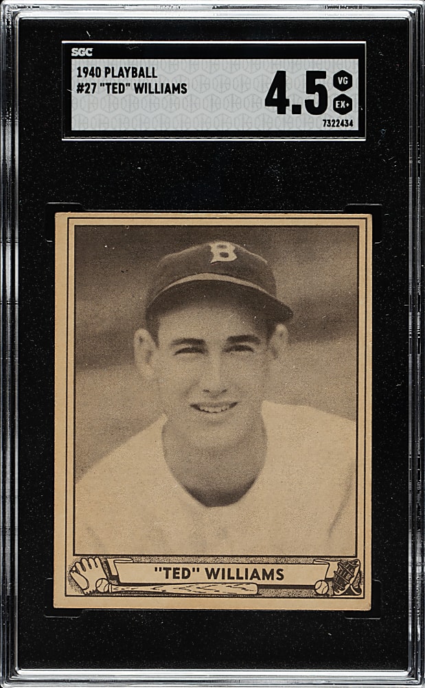 1940 R335 Play Ball #27 Ted Williams SGC VG/EX+ 4.5