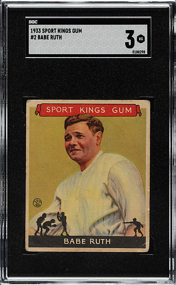 1933 R338 Sport Kings #2 Babe Ruth SGC VG 3