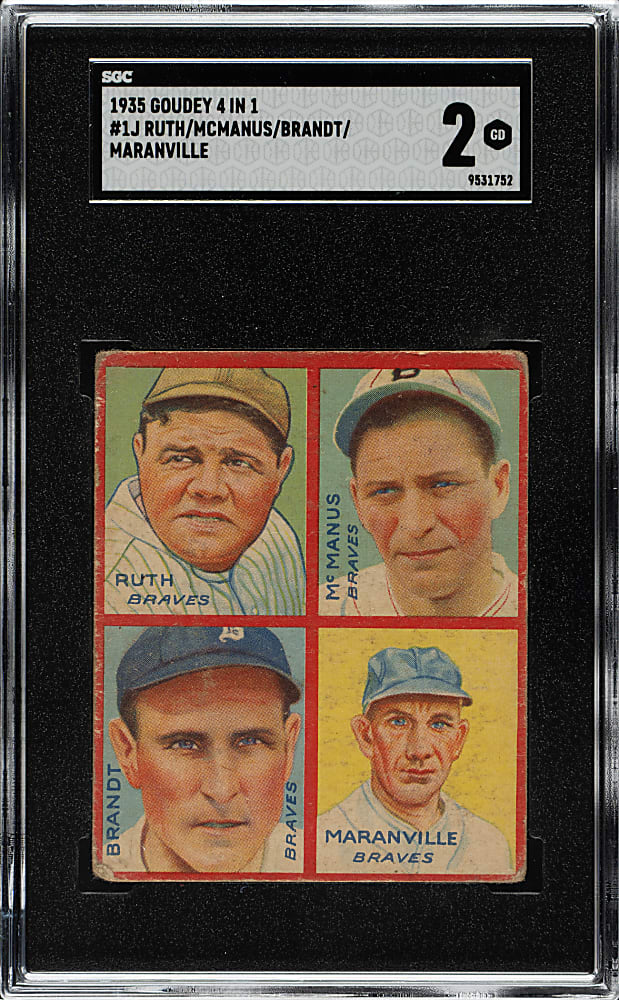 1935 R321 Goudey "4-in-1" Babe Ruth SGC GOOD 2