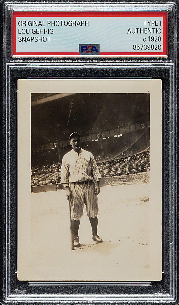 Circa 1928 Lou Gehrig Original Snapshot Photograph PSA/DNA Type I