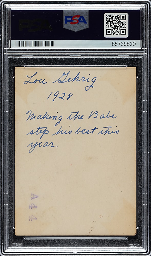 Circa 1928 Lou Gehrig Original Snapshot Photograph PSA/DNA Type I