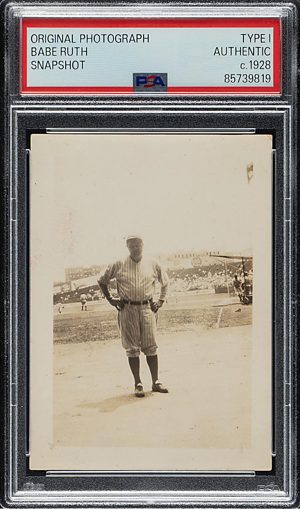 Circa 1928 Babe Ruth Original Snapshot Photograph PSA/DNA Type I