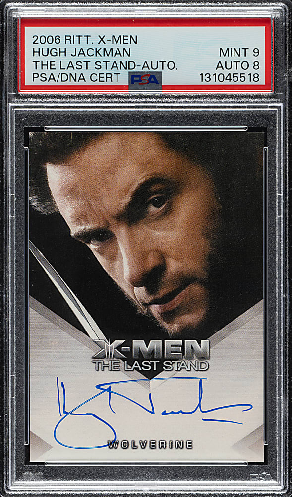 2006 Rittenhouse X-Men The Last Stand Autograph Hugh Jackman PSA MINT 9 with NM-MT 8 Signature