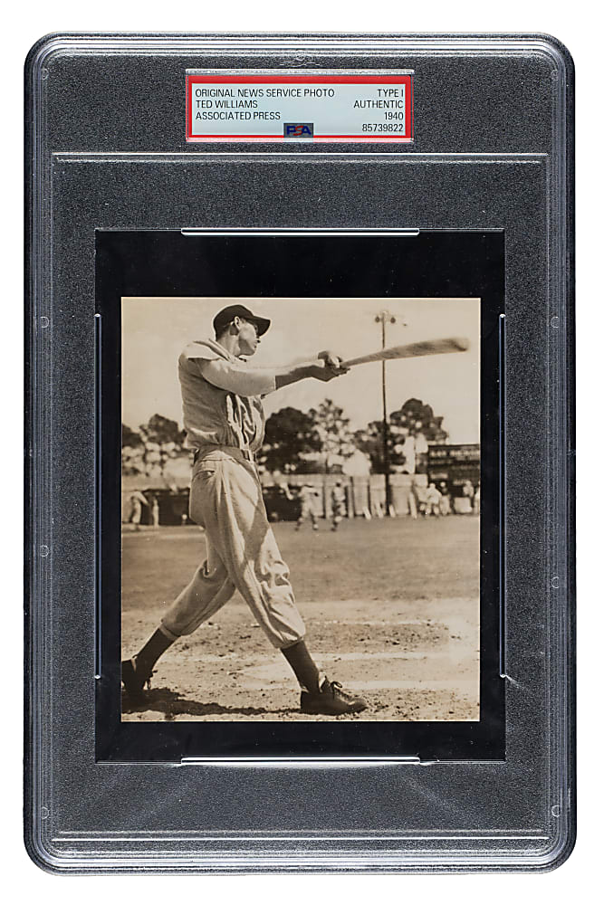 1940 Ted Williams Original Associated Press Photograph PSA/DNA Type I