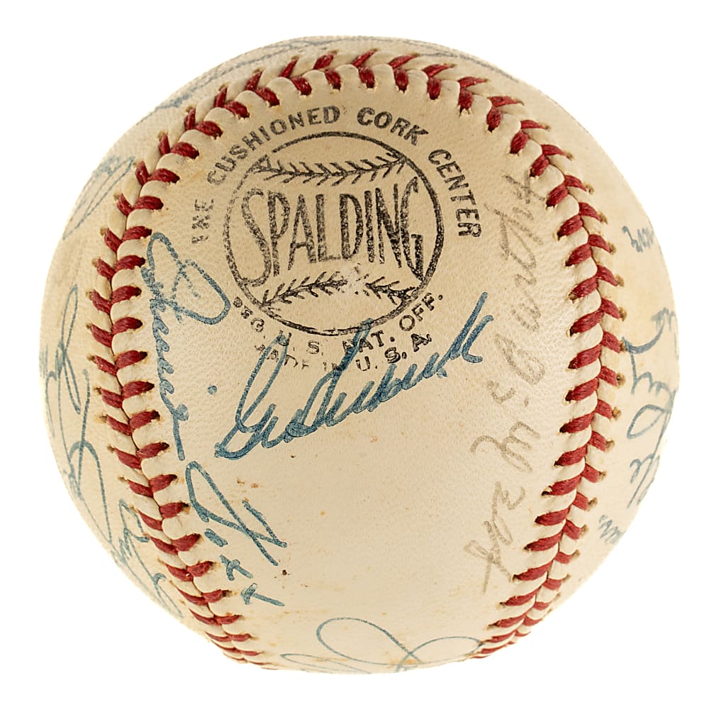 1939 American League All-Star Team-Signed Reunion Baseball with DiMaggio, Foxx, and Greenberg - JSA