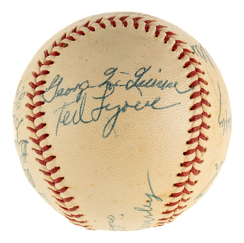 1939 American League All-Star Team-Signed Reunion Baseball with DiMaggio, Foxx, and Greenberg - JSA
