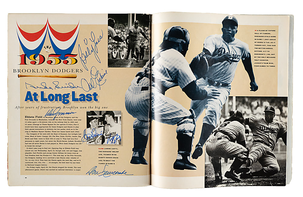 1991 "Sports Illustrated Presents Baseball's 20 Greatest Teams of All Time" Multi-Signed Magazine (98 Signatures) with Mantle "HOF 1974" Inscription, Mays, and DiMaggio - JSA