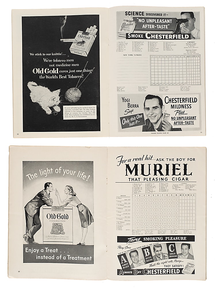 1946 and 1951 Brooklyn Dodgers Phantom World Series Program Pair