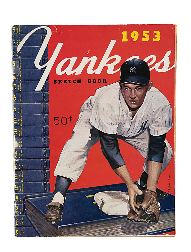 1953 New York Yankees Multi-Signed Sketch Book with Mantle, Berra, and Martin - JSA