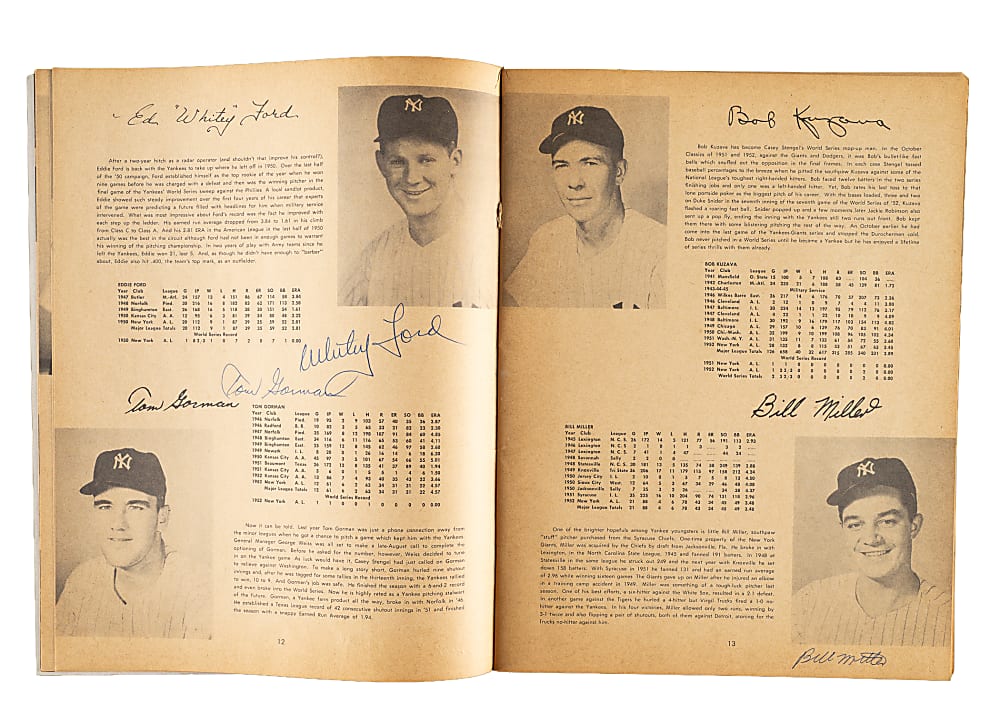 1953 New York Yankees Multi-Signed Sketch Book with Mantle, Berra, and Martin - JSA