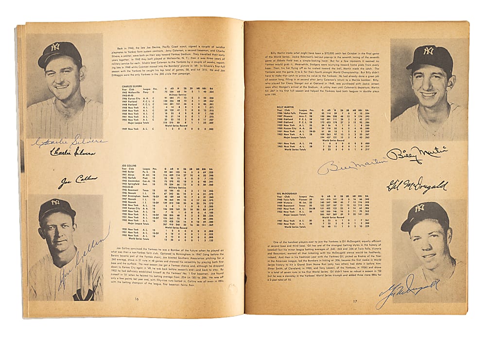 1953 New York Yankees Multi-Signed Sketch Book with Mantle, Berra, and Martin - JSA