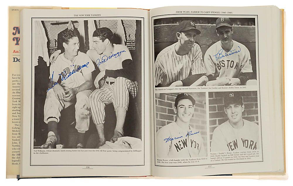 1987 "The New York Yankees: An Illustrated History" Multi-Signed Book with DiMaggio, Mantle, Mays, and Seaver - JSA