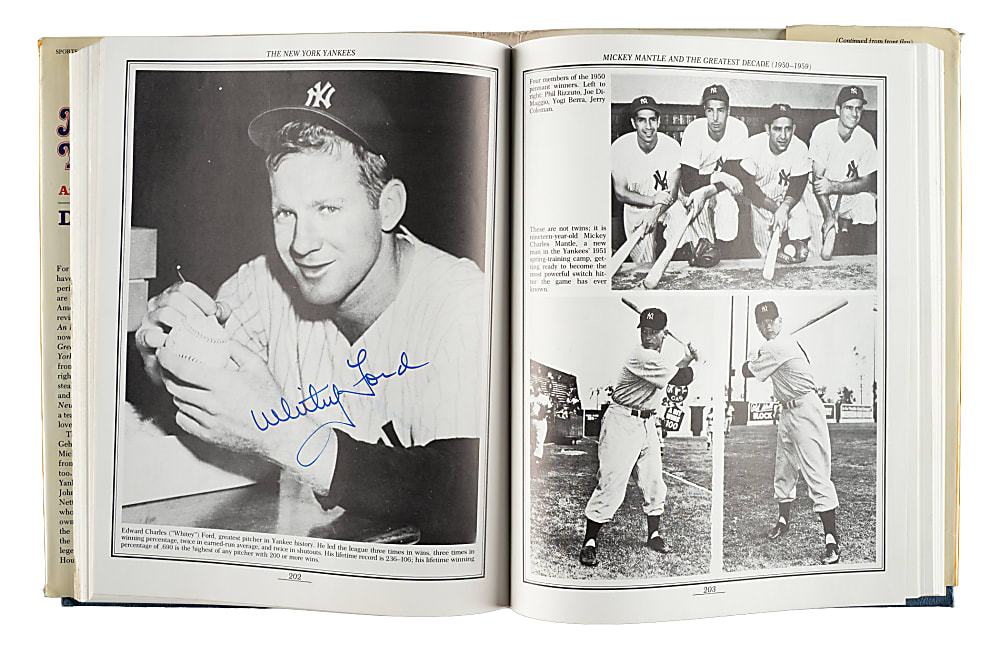 1987 "The New York Yankees: An Illustrated History" Multi-Signed Book with DiMaggio, Mantle, Mays, and Seaver - JSA