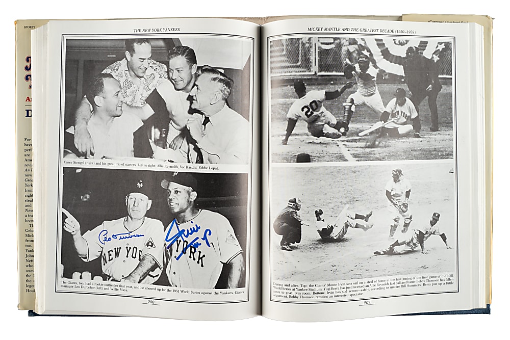 1987 "The New York Yankees: An Illustrated History" Multi-Signed Book with DiMaggio, Mantle, Mays, and Seaver - JSA