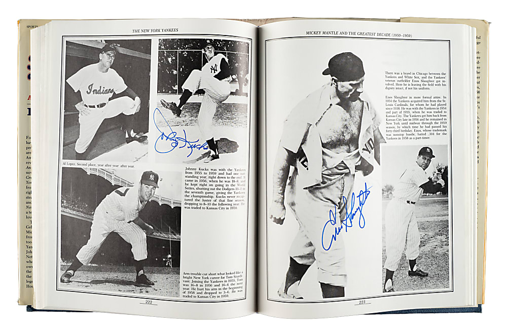 1987 "The New York Yankees: An Illustrated History" Multi-Signed Book with DiMaggio, Mantle, Mays, and Seaver - JSA