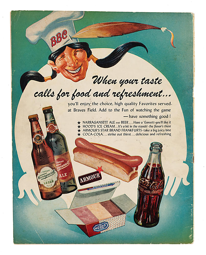 1950 Brooklyn Dodgers Team-Signed Boston Braves Sketch Book with Jackie Robinson and Roy Campanella - JSA