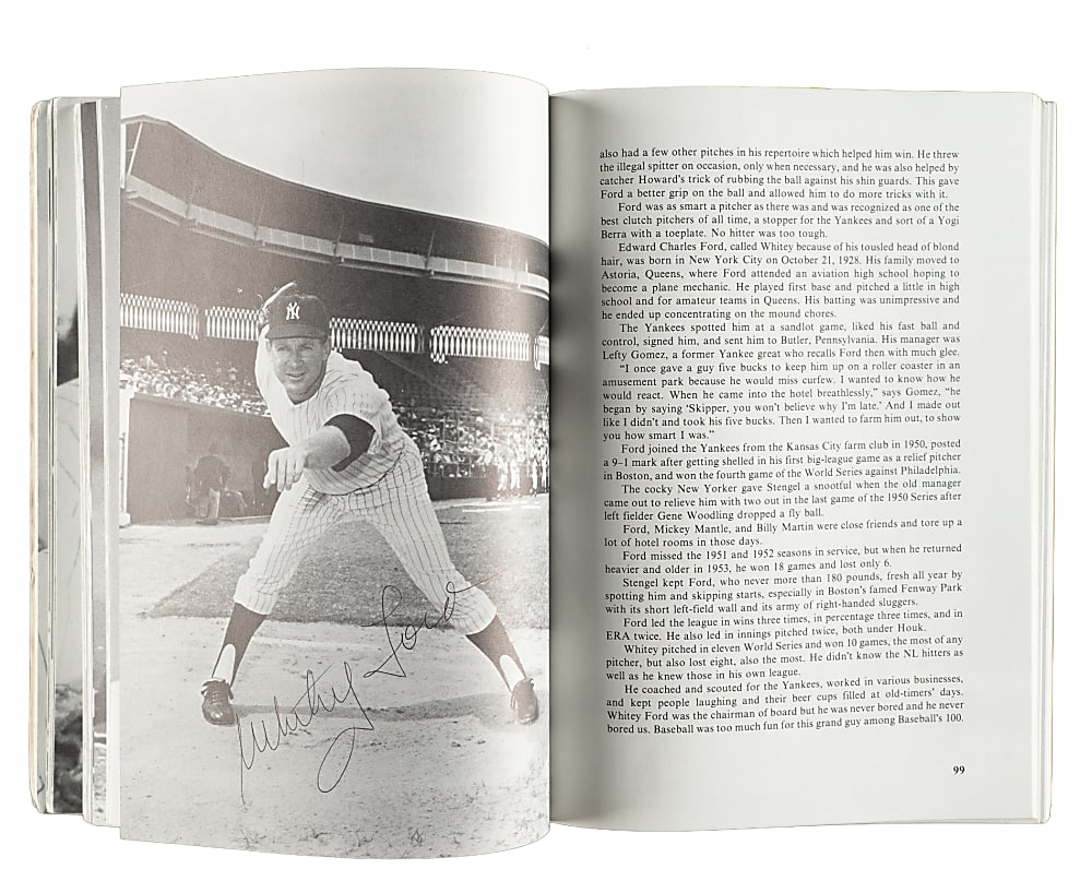 1981 "Baseball's 100" Multi-Signed Book (59 Signatures) with Mantle, Aaron, Koufax, Mays, T. Williams, and DiMaggio - JSA