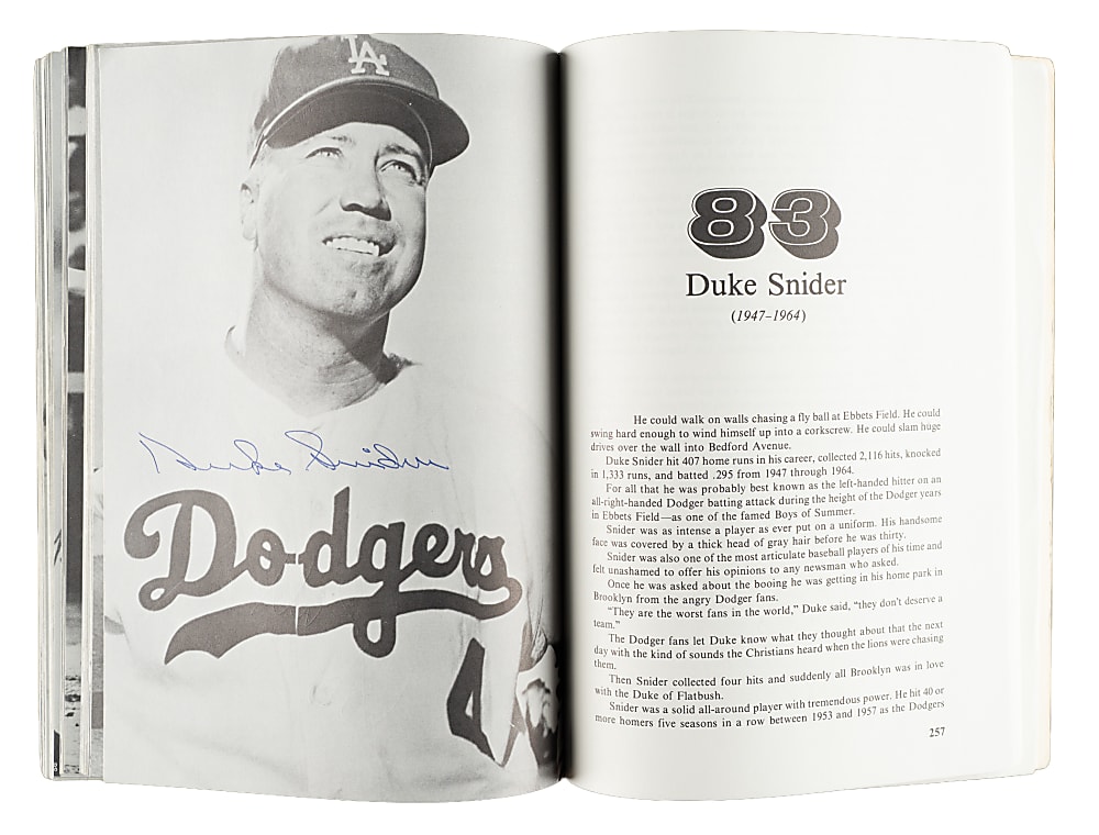 1981 "Baseball's 100" Multi-Signed Book (59 Signatures) with Mantle, Aaron, Koufax, Mays, T. Williams, and DiMaggio - JSA