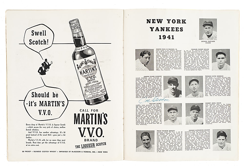 1941 to 1952 World Series Program Collection (6) Including Two Signed by Hall of Famers