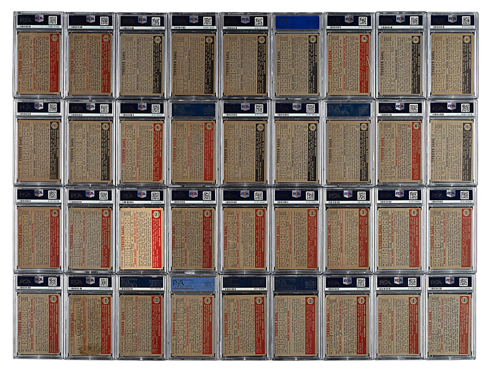 1952 Topps PSA-Graded Complete Set (407) Including #311 Mickey Mantle PSA VG-EX 4