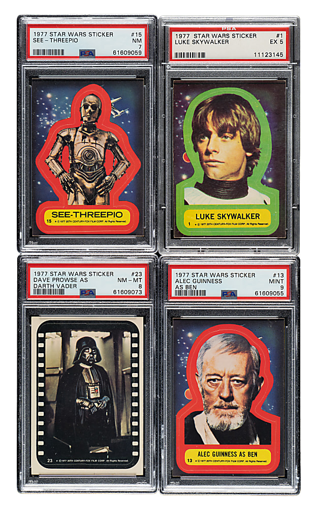 1977 Topps "Star Wars" Stickers PSA-Graded Complete Set (55)
