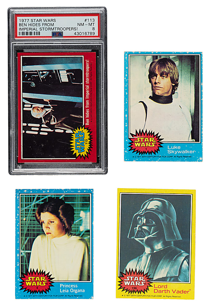 1977 Topps "Star Wars" Collection (264 cards, 38 stickers) Including Partial Set (157/330)