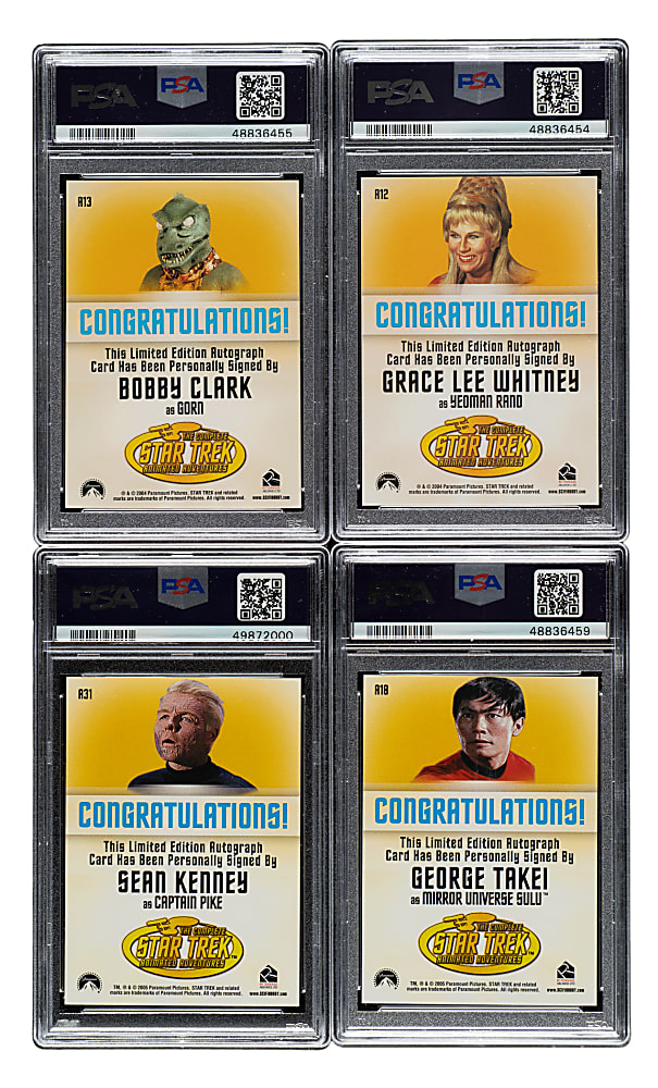 2005 Rittenhouse "Star Trek" The Original Series Art and Images Autograph PSA-Graded Complete Set (31)