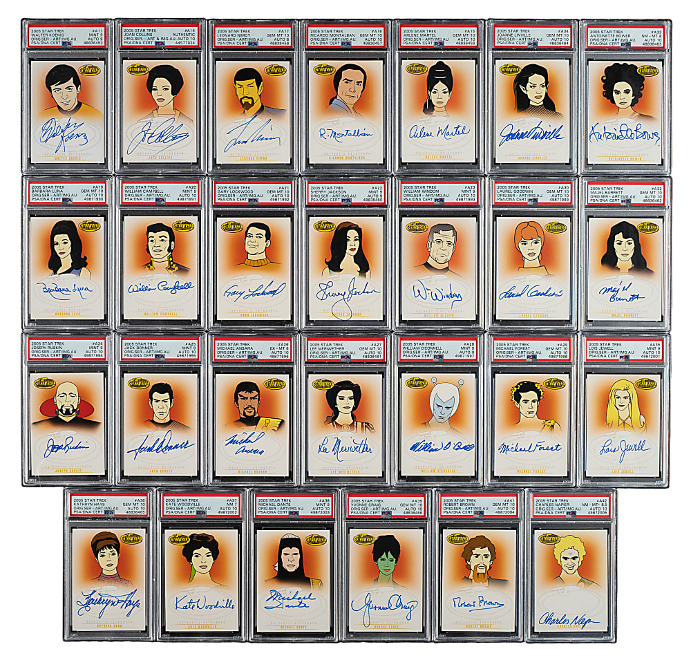 2005 Rittenhouse "Star Trek" The Original Series Art and Images Autograph PSA-Graded Complete Set (31)