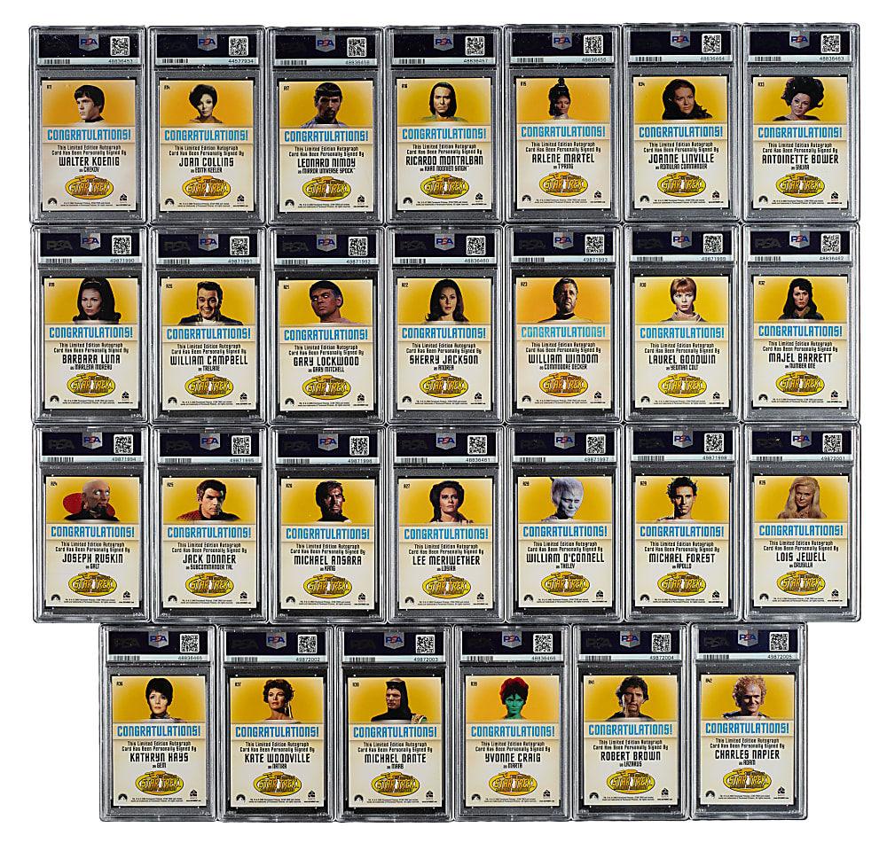 2005 Rittenhouse "Star Trek" The Original Series Art and Images Autograph PSA-Graded Complete Set (31)