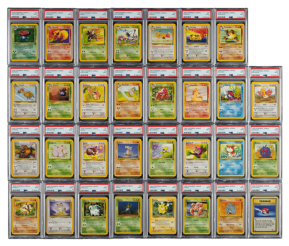 1999 Pokemon Jungle PSA MINT 9 Collection (35) Including Five Holographics