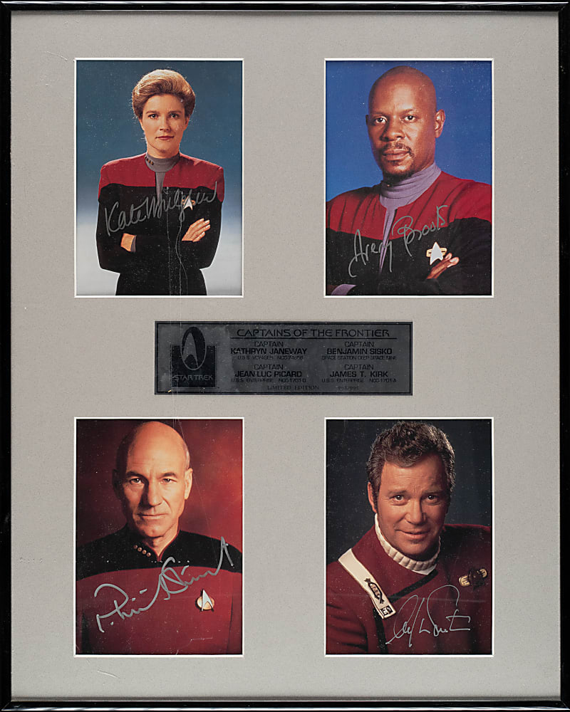 Star Trek "Captains of the Frontier" Signed Limited-Edition Photograph Framed Display