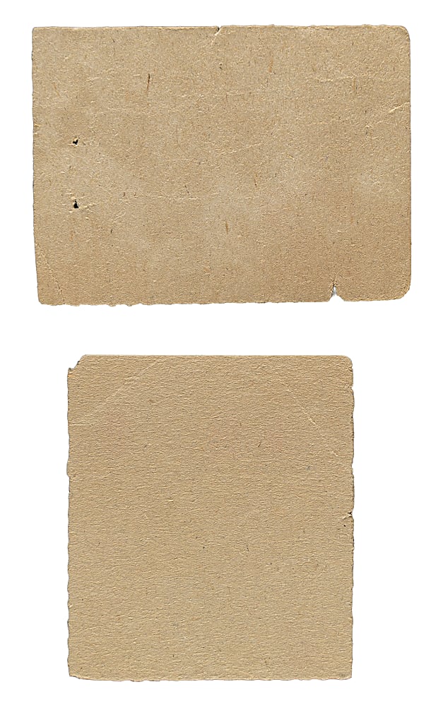 1915 Boston Red Sox (vs. Philadelphia Athletics) World Series Game 2 Ticket Stub Pair - Babe Ruth's First World Series