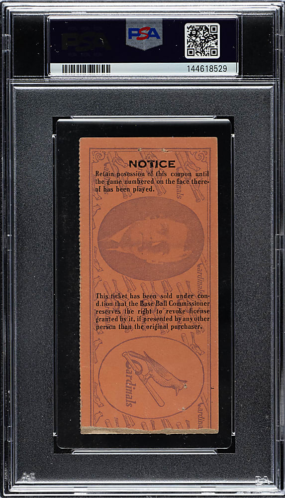 1928 St. Louis Cardinals (vs. New York Yankees) World Series Game 3 Ticket Stub PSA GOOD 2 - Lou Gehrig Hits Two Home Runs