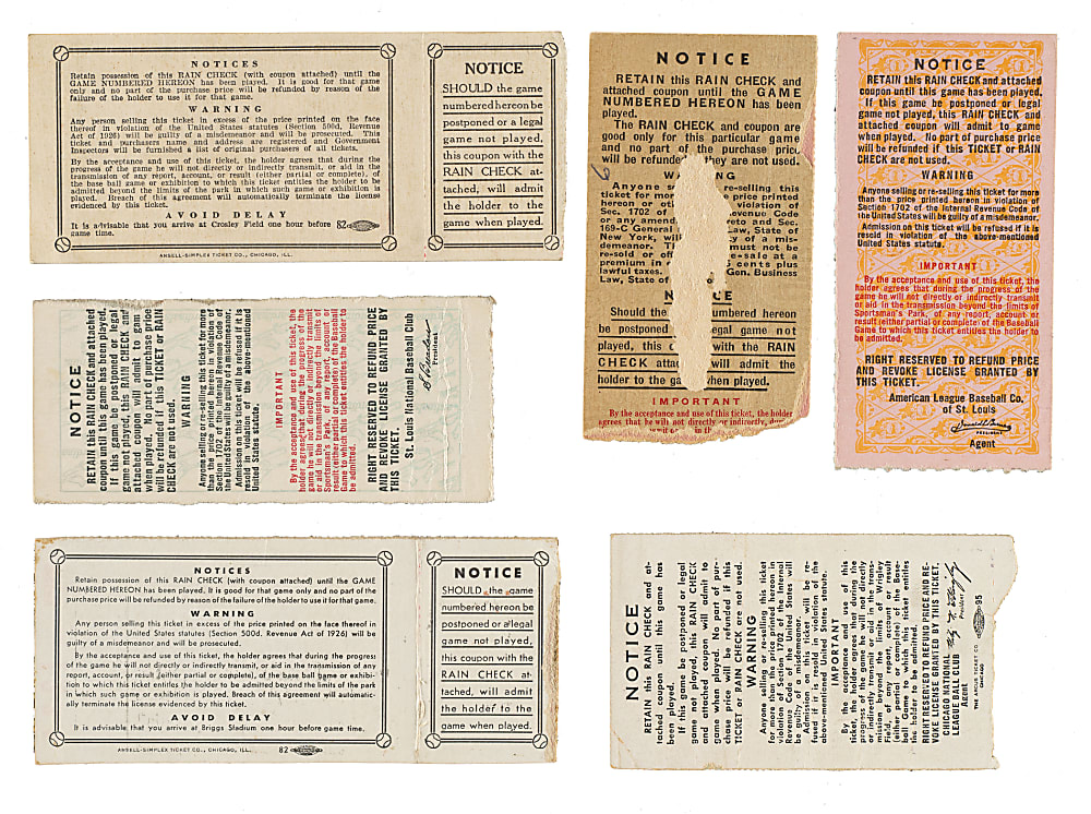 1940 Detroit Tigers vs. Cincinnati Reds World Series Game 1 and 4 Ticket Stub Pair