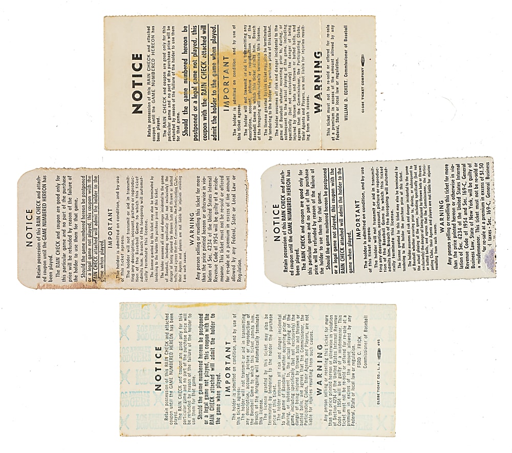 1960 to 1969 World Series Ticket Stub Collection (15)