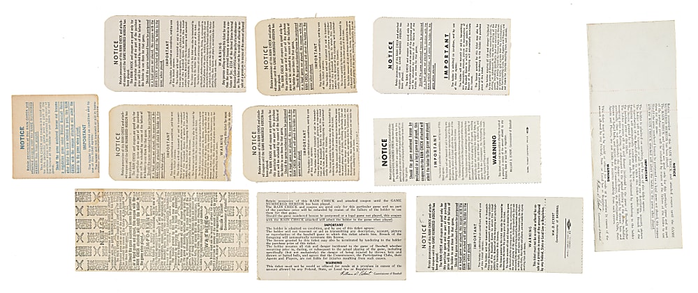 1960 to 1969 World Series Ticket Stub Collection (15)