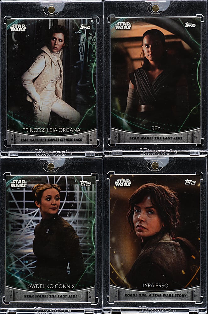 2020 Topps "Women of Star Wars" Blank Back #1/1 Collection (11) Including Princess Leia and Rey - Topps Vault