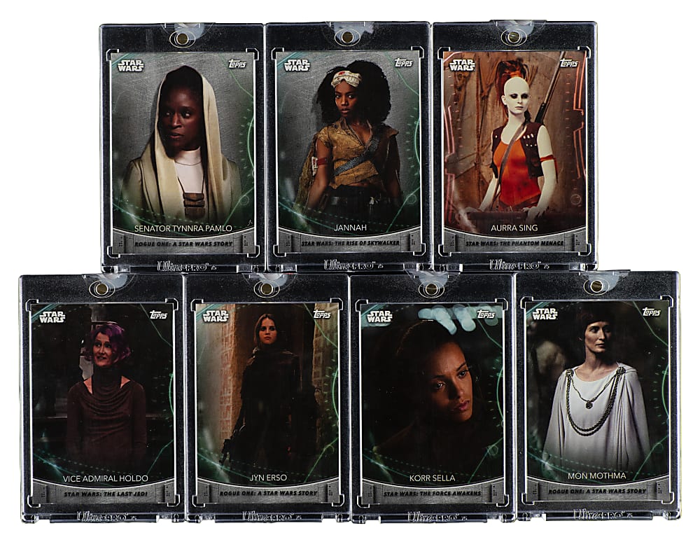 2020 Topps "Women of Star Wars" Blank Back #1/1 Collection (11) Including Princess Leia and Rey - Topps Vault