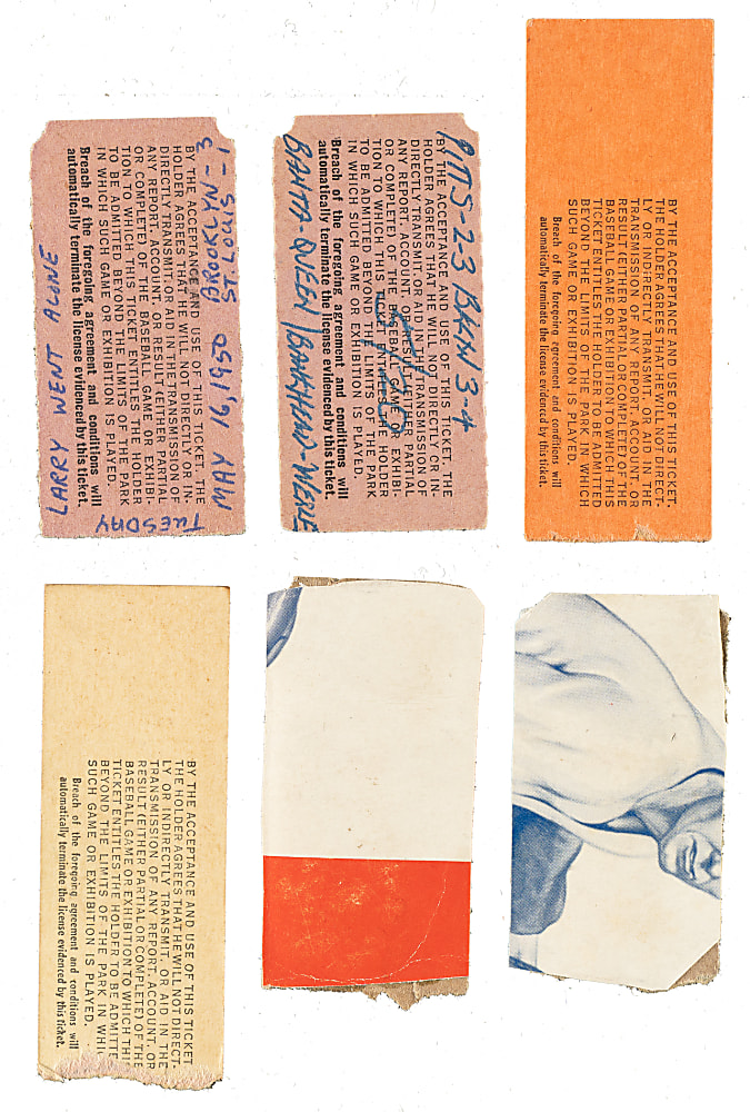 1950 Brooklyn Dodgers Ebbets Field Ticket Stub Collection (15) - All Games Featuring Jackie Robinson!