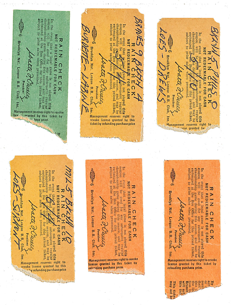 1953 Brooklyn Dodgers Ebbets Field Ticket Stub Collection (15) - All Games Featuring Jackie Robinson!