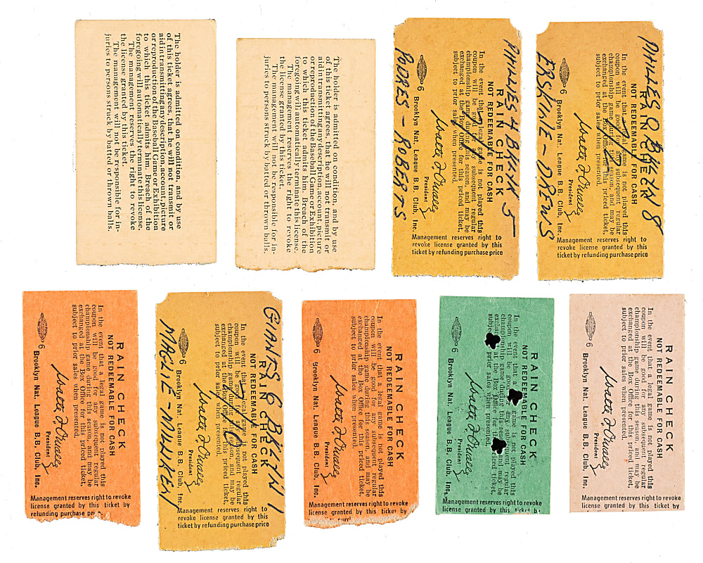1953 Brooklyn Dodgers Ebbets Field Ticket Stub Collection (15) - All Games Featuring Jackie Robinson!