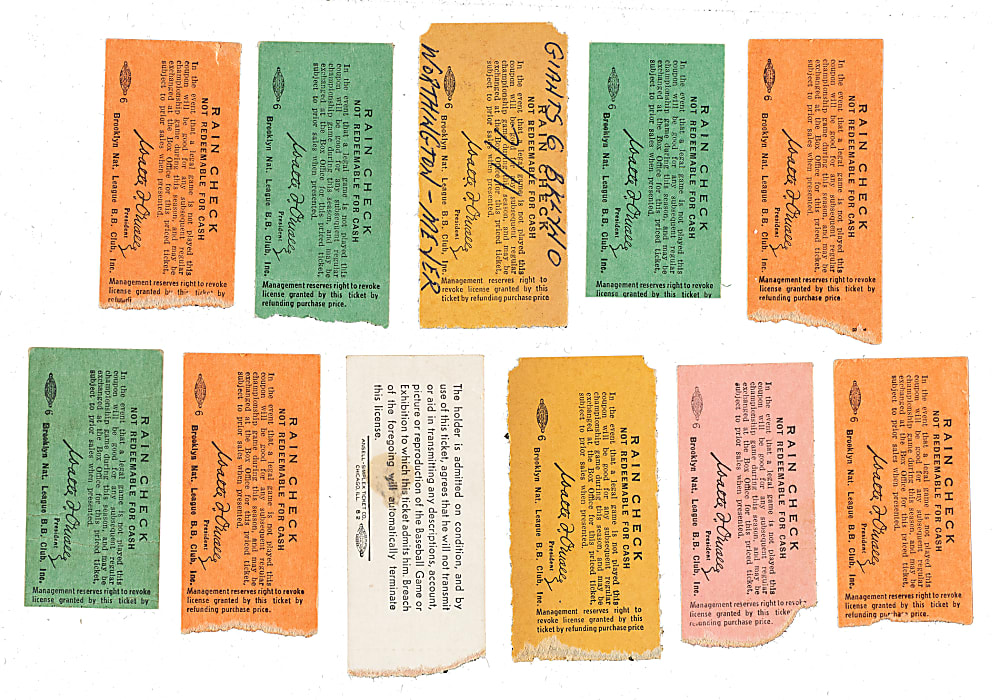 1953 Brooklyn Dodgers Ebbets Field Ticket Stub Collection (17) - All Games Featuring Jackie Robinson!