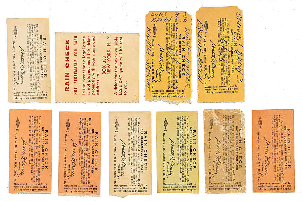 1954 Brooklyn Dodgers Ebbets Field Ticket Stub Collection (16) - All Games Featuring Jackie Robinson!