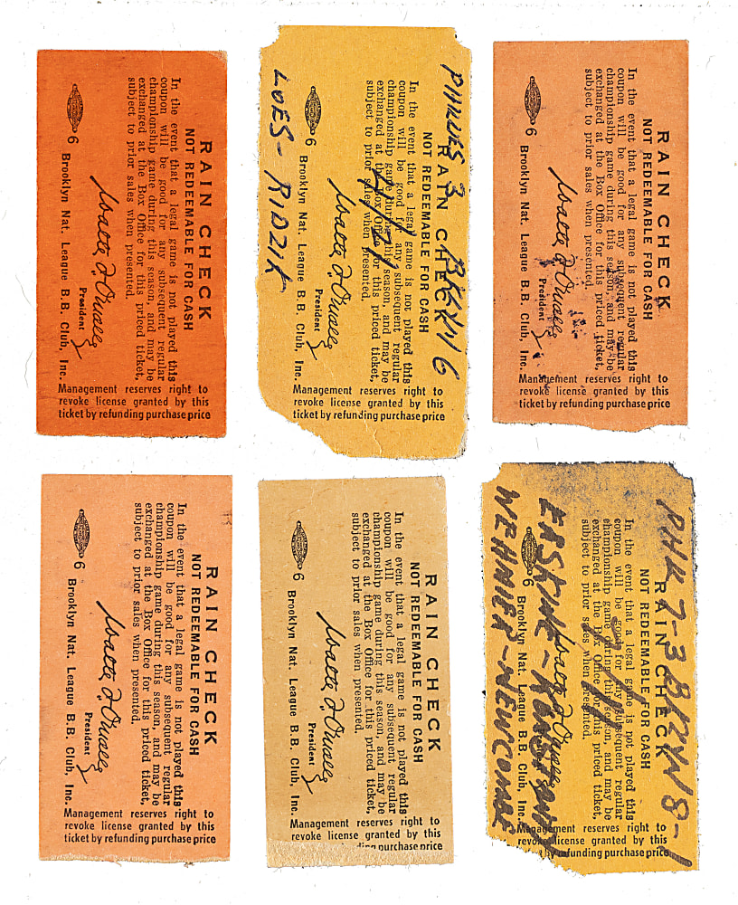 1954 Brooklyn Dodgers Ebbets Field Ticket Stub Collection (14) - All Games Featuring Jackie Robinson!