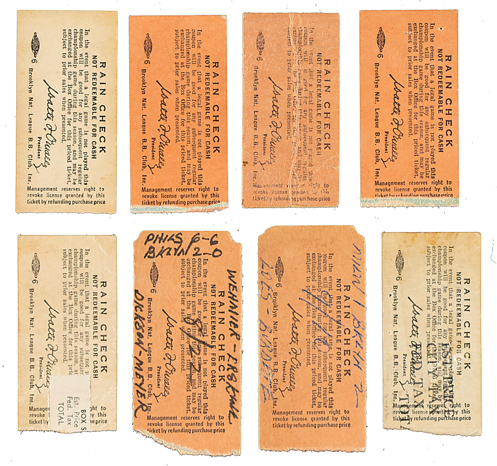 1954 Brooklyn Dodgers Ebbets Field Ticket Stub Collection (14) - All Games Featuring Jackie Robinson!