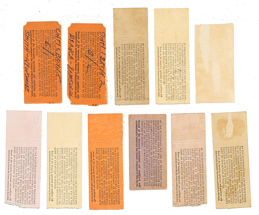 1951 Brooklyn Dodgers Ebbets Field Ticket Stub Collection (17) - All Games Featuring Jackie Robinson!