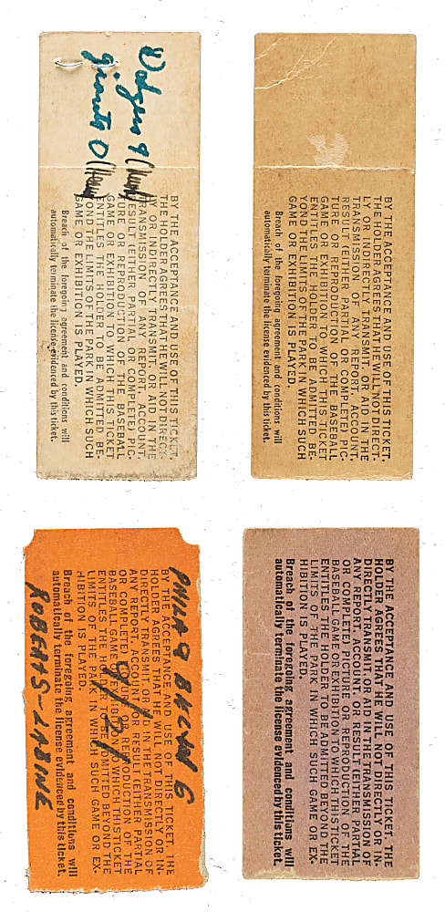 1951 Brooklyn Dodgers Ebbets Field Ticket Stub Collection (10) - All Games Featuring Jackie Robinson!