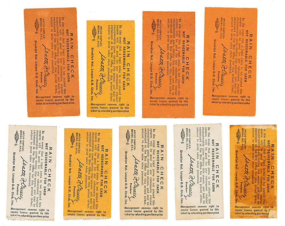 1956 Brooklyn Dodgers Ebbets Field Ticket Stub Collection (15) - All Games Featuring Jackie Robinson!