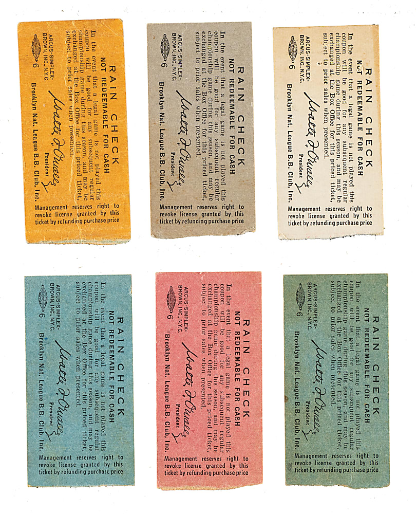 1956 Brooklyn Dodgers Ebbets Field Ticket Stub Collection (10) - All Games Featuring Jackie Robinson!