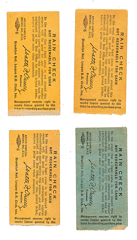 1956 Brooklyn Dodgers Ebbets Field Ticket Stub Collection (10) - All Games Featuring Jackie Robinson!